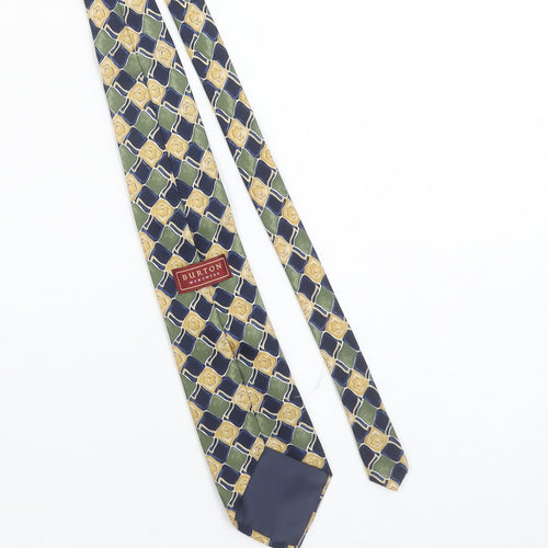 Burton Menswear Multicoloured Geometric Pointed Tie Polyester One Size
