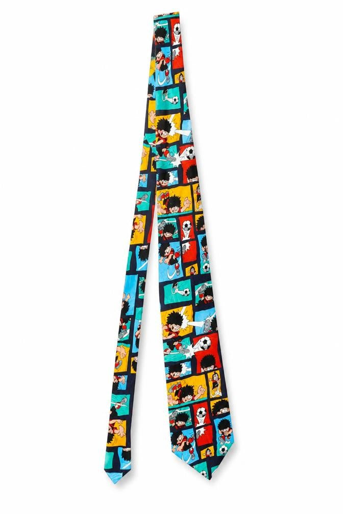 Front view of Charles of London Men's Multicoloured Cartoon Polyester Tie