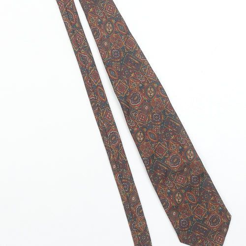 Çağrı Handmade Men's Multicoloured Geometric Pure Silk Slim Tie