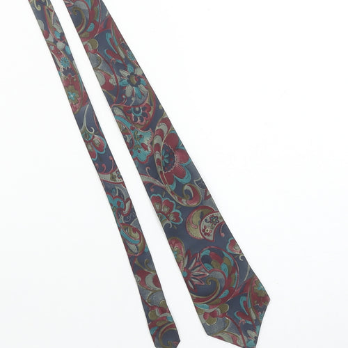 Ambiance Men's Multicoloured Paisley 100% Silk Slim Tie One Size