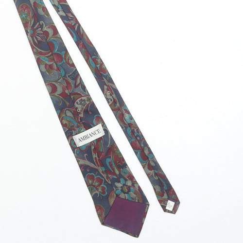 Ambiance Men's Multicoloured Paisley 100% Silk Slim Tie One Size