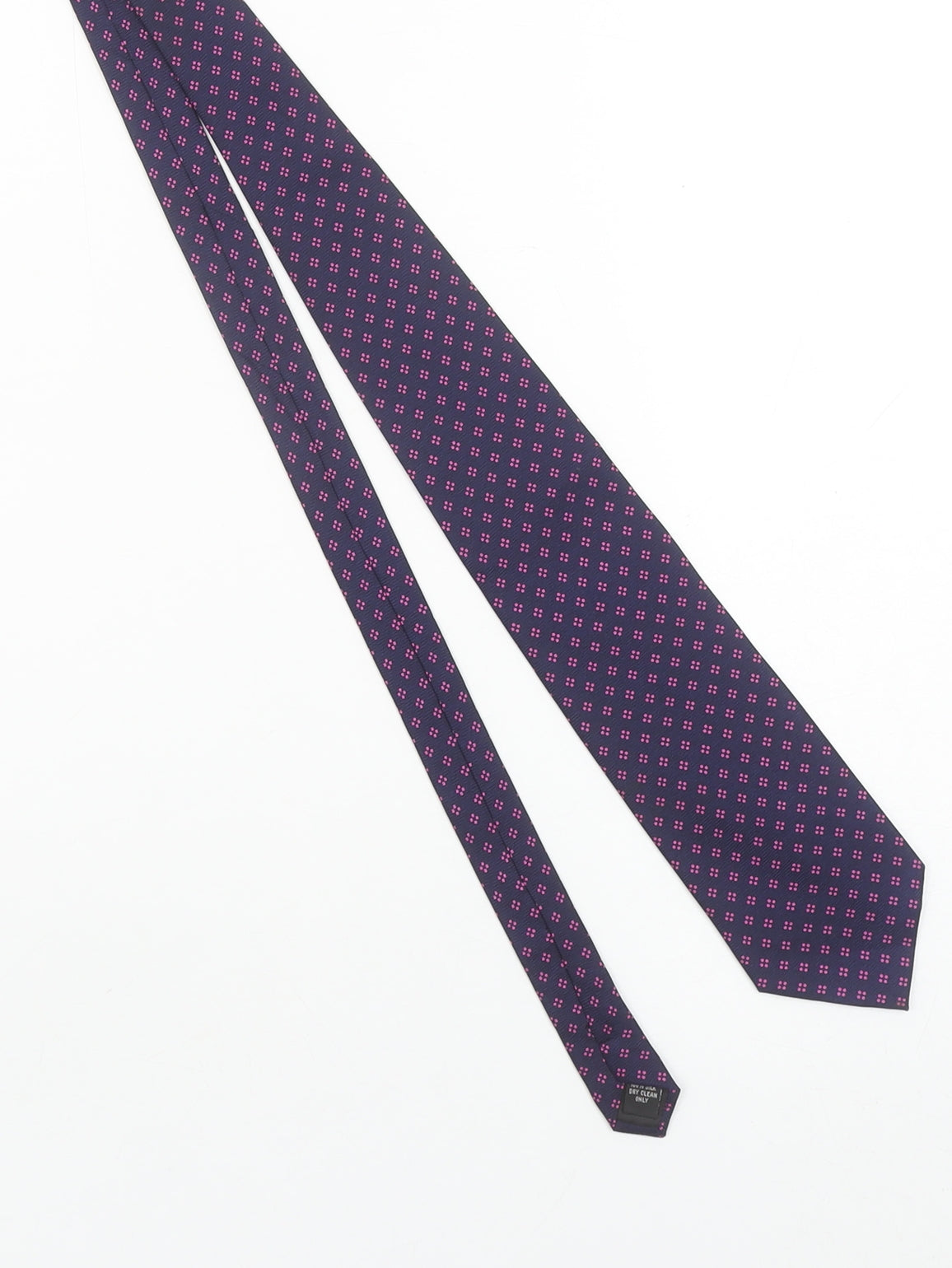 Classic Alders Men's Blue Geometric 100% Silk Tie