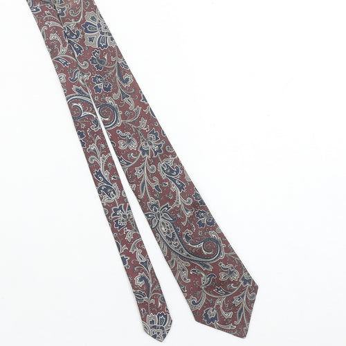 Marks and Spencer St Michael Men's Wine Silk Paisley Tie