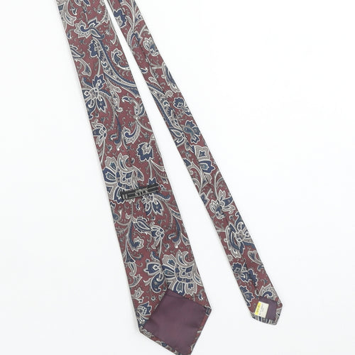 Marks and Spencer St Michael Men's Wine Silk Paisley Tie