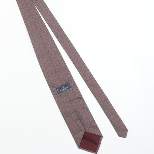 Silk House London Men’s Brown Geometric Slim Silk Tie One Size