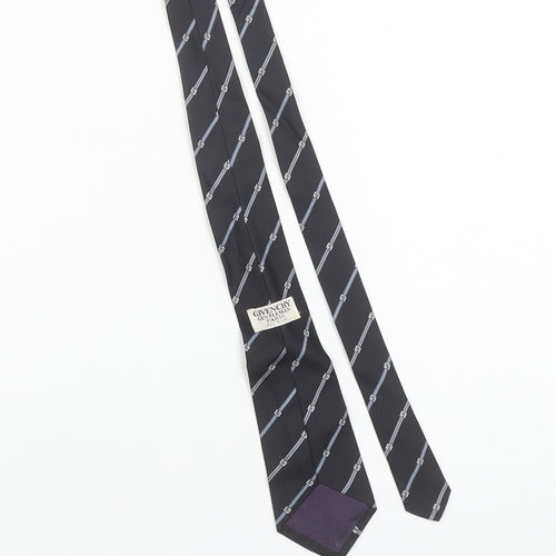 Givenchy Men’s Black Silk Designer Geometric Tie One Size