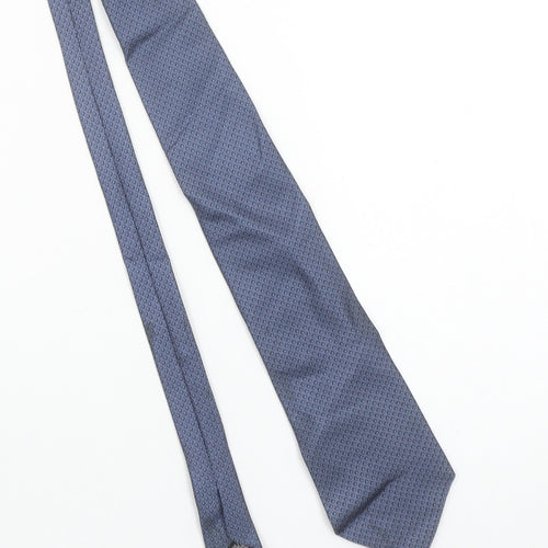 Angelo Bosani Men's Blue Geometric Silk Designer Tie One Size