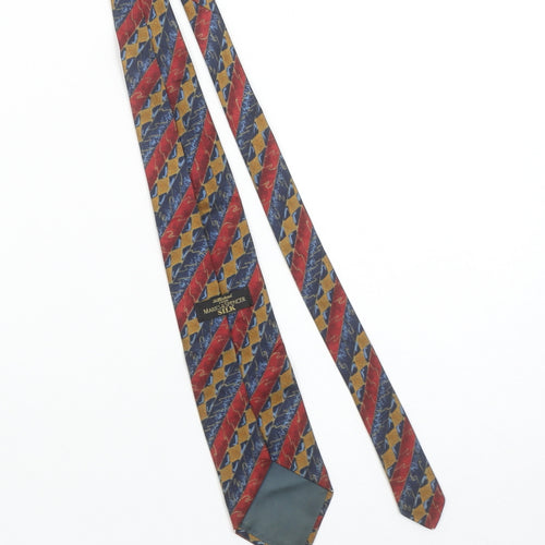 Marks and Spencer St Michael Men's Multicoloured Striped Silk Tie 2 Piece Set