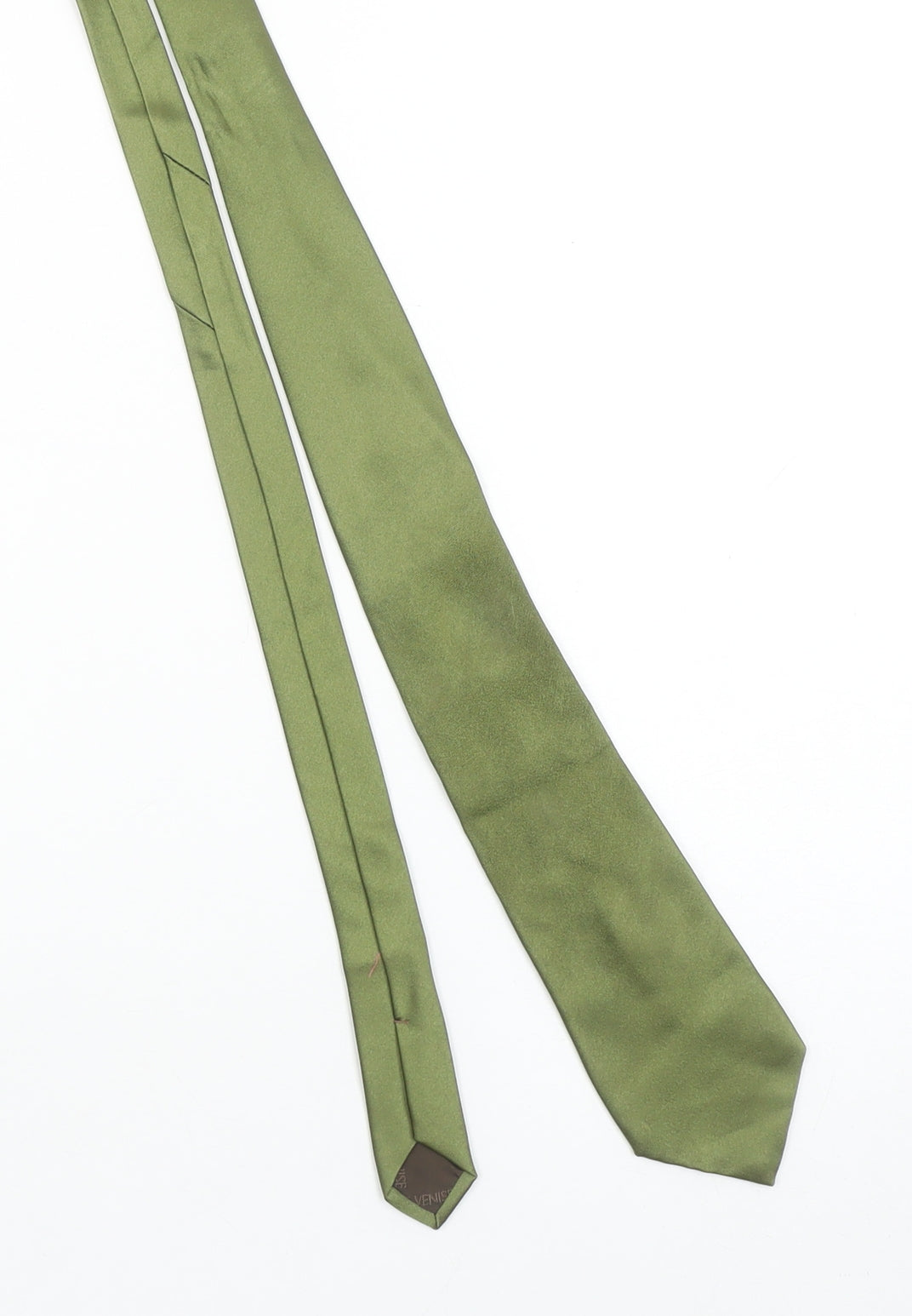 Carnaval De Venise Men's Green Silk Pointed Tie