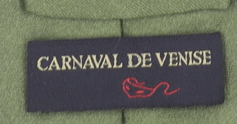 Carnaval De Venise Men's Green Silk Pointed Tie
