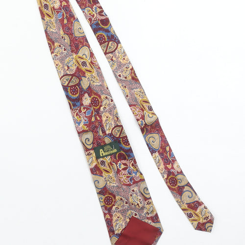Aardvark Men's Multicoloured Paisley Silk Designer Tie