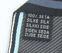 Bäumler Men's Black Striped 100% Silk Slim Tie One Size