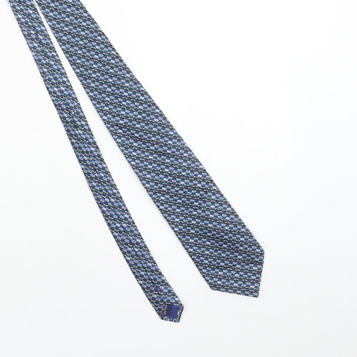 Jeff Banks Men's Blue Geometric Silk Designer Tie One Size