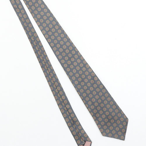 Debenhams Classics Men's Grey Silk Floral Pattern Tie