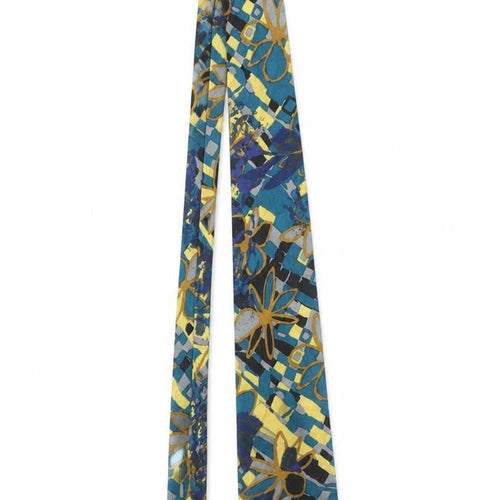 Pierre Cardin Men's Blue Floral Silk Tie Made in UK - Designer Accessory