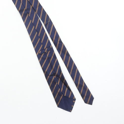 TM Lewin Men’s Blue Striped Pure Silk Handmade Tie 176cm