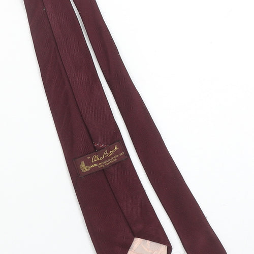 Alan Bright Men’s Burgundy Polyester Tie with Jet Pattern – One Size