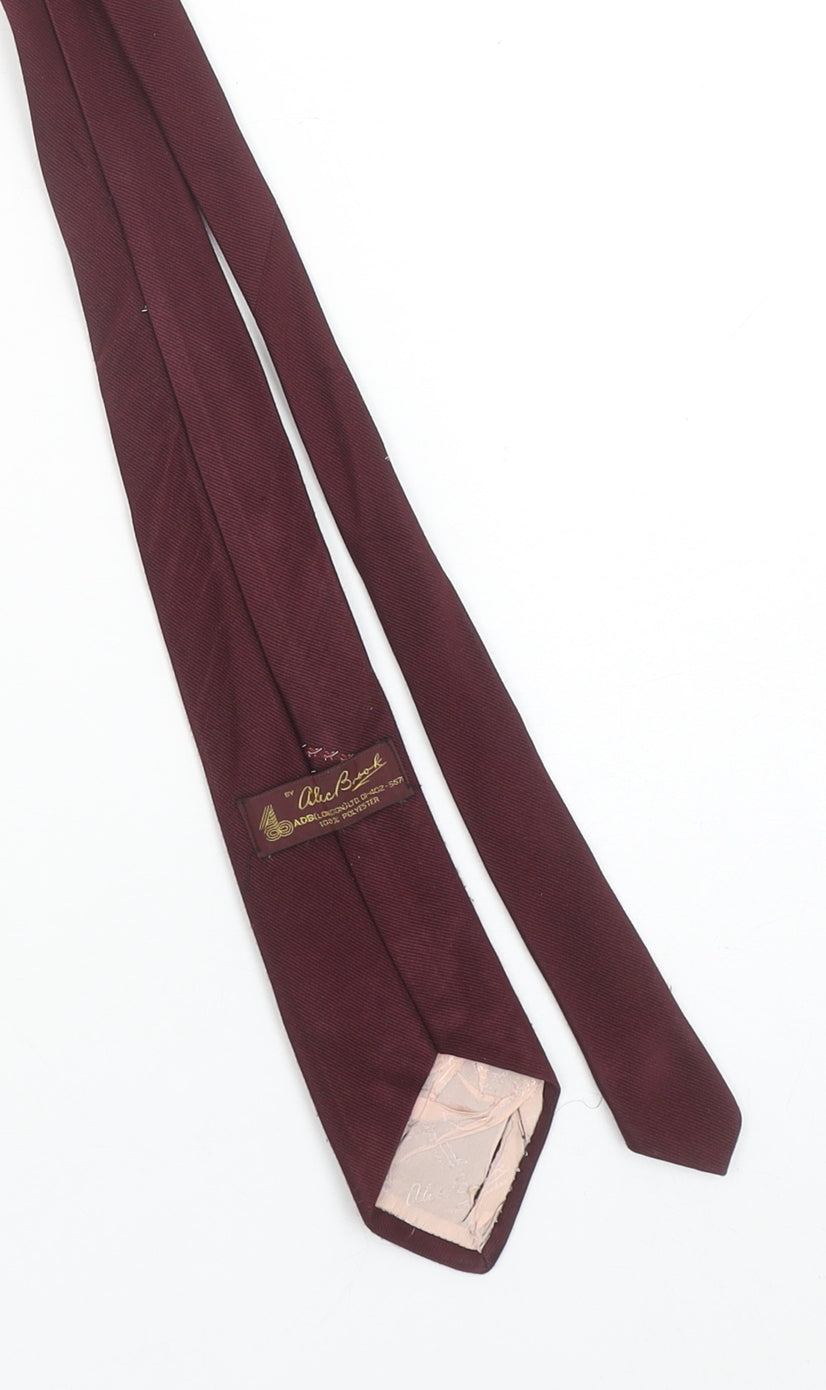 Alan Bright Men’s Burgundy Polyester Tie with Jet Pattern – One Size