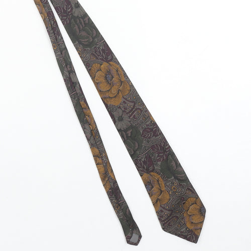 Palette Men's Brown Floral Paisley Silk Tie Made in England 176cm