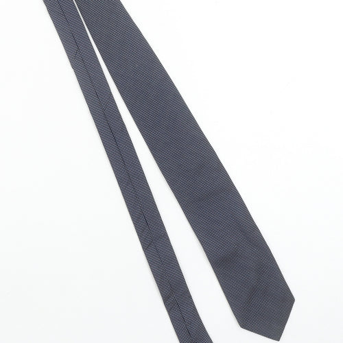 The Savile Row Company Men’s Blue Geometric 100% Silk Slim Tie