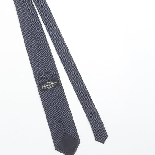 The Savile Row Company Men’s Blue Geometric 100% Silk Slim Tie