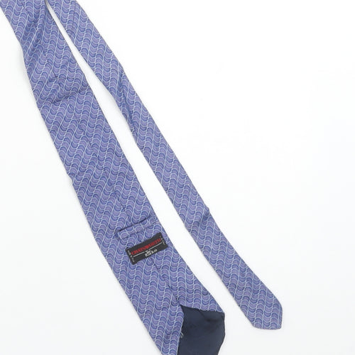 Chatsworth by Reko Men's Blue Patterned Silk Tie Made in Italy