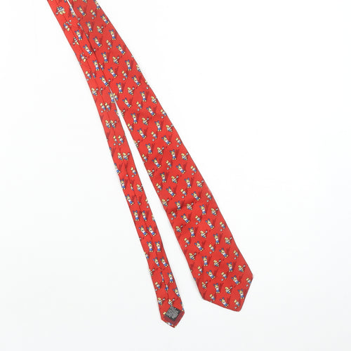 Beaufort Men’s Red Cartoon Football Silk Tie Made in Italy