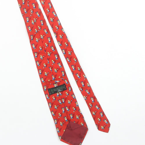 Beaufort Men’s Red Cartoon Football Silk Tie Made in Italy