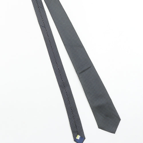 Marks and Spencer St Michael Men's Navy Gold Polka Dot Silk Tie