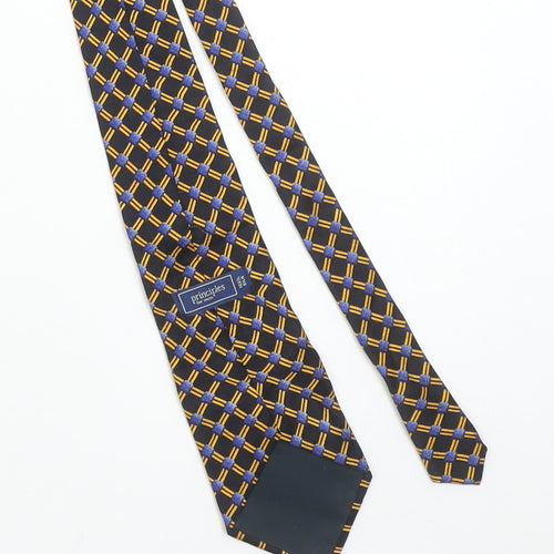 Principles for Men Blue and Yellow Geometric Silk Tie