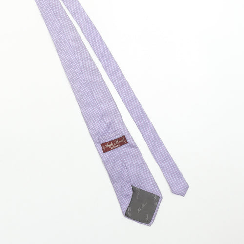 Angelo Bosani Tie Rack Men's Lilac Silk Patterned Tie Made in Italy