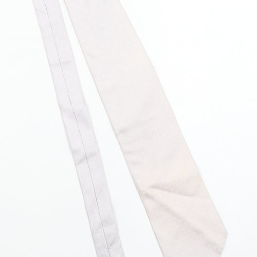 Salvatore Marforio Men's Ivory Silk Geometric Tie Made in Italy
