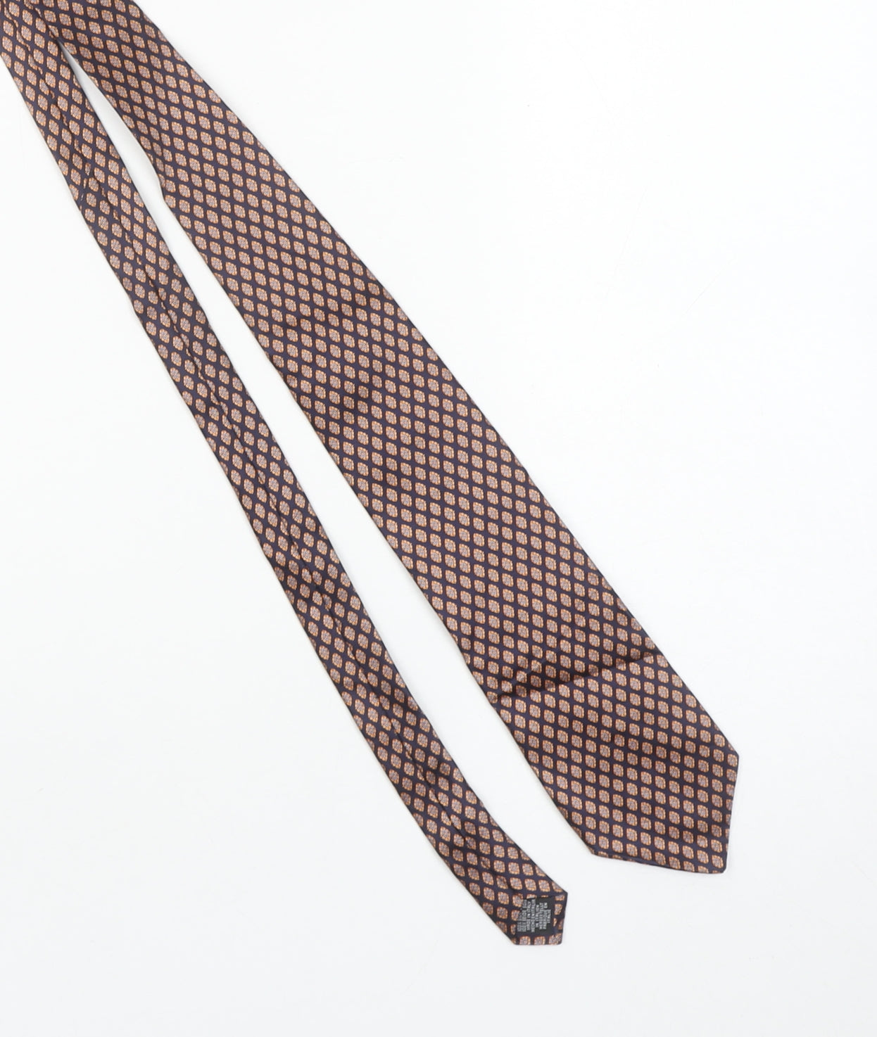Beaufort by Le Rack Men's Blue Silk Geometric Pattern Tie Made in Italy
