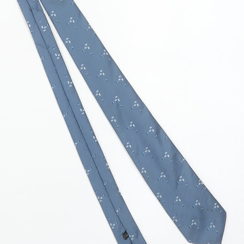 Pierre Balmain Paris Men's Blue Patterned Silk Tie