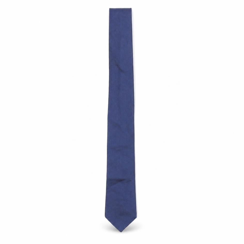 Front view of Charles Tyrwhitt Men's Blue Woven Silk Slim Tie