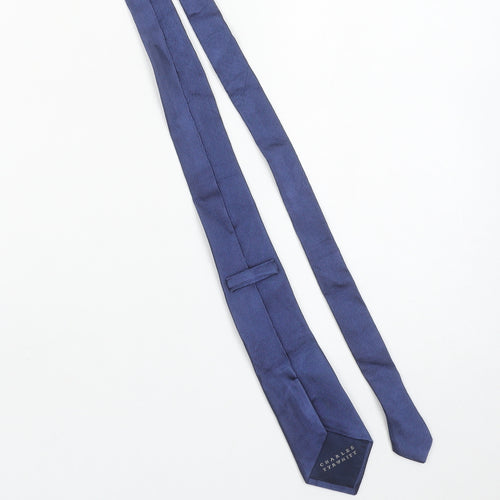 Charles Tyrwhitt Men's Blue Woven Silk Slim Tie