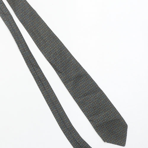 Pierre Cardin Men's Blue Geometric Silk Tie Made in UK