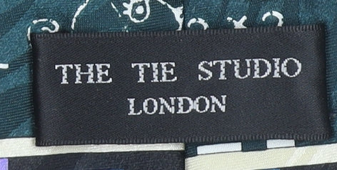 The Tie Studio London Men's Green School Theme Handmade Tie One Size
