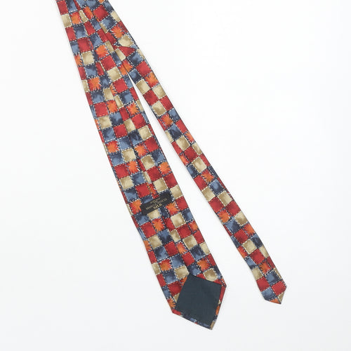 Marks and Spencer Men’s Multicoloured Silk Checked Tie 176 Slim Style