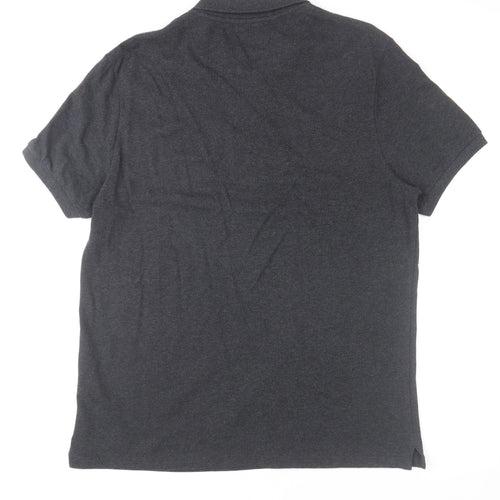 Lyle & Scott Men's Grey Cotton Polo Shirt Size L Classic Fit