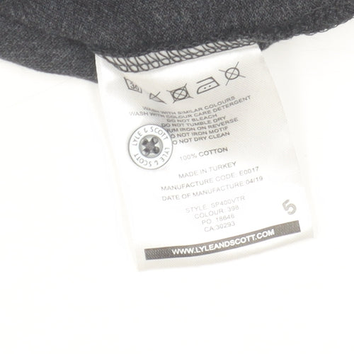 Lyle & Scott Men's Grey Cotton Polo Shirt Size L Classic Fit