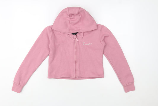 Sonneti Girls Pink Full Zip Hoodie Size 10-11 Years Cotton Blend