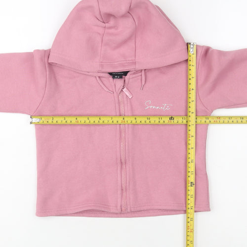 Sonneti Girls Pink Full Zip Hoodie Size 10-11 Years Cotton Blend