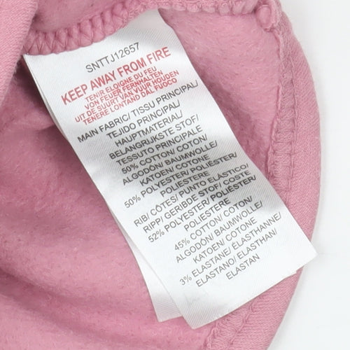 Sonneti Girls Pink Full Zip Hoodie Size 10-11 Years Cotton Blend