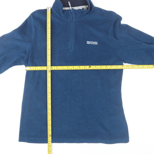 Regatta Great Outdoors Blue 1/4 Zip Fleece Sweatshirt UK 14 Women’s