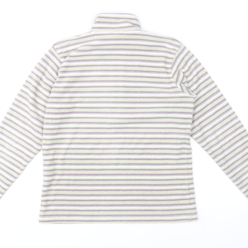 Craghoppers Women’s Beige & Purple Striped Fleece Pullover UK 10