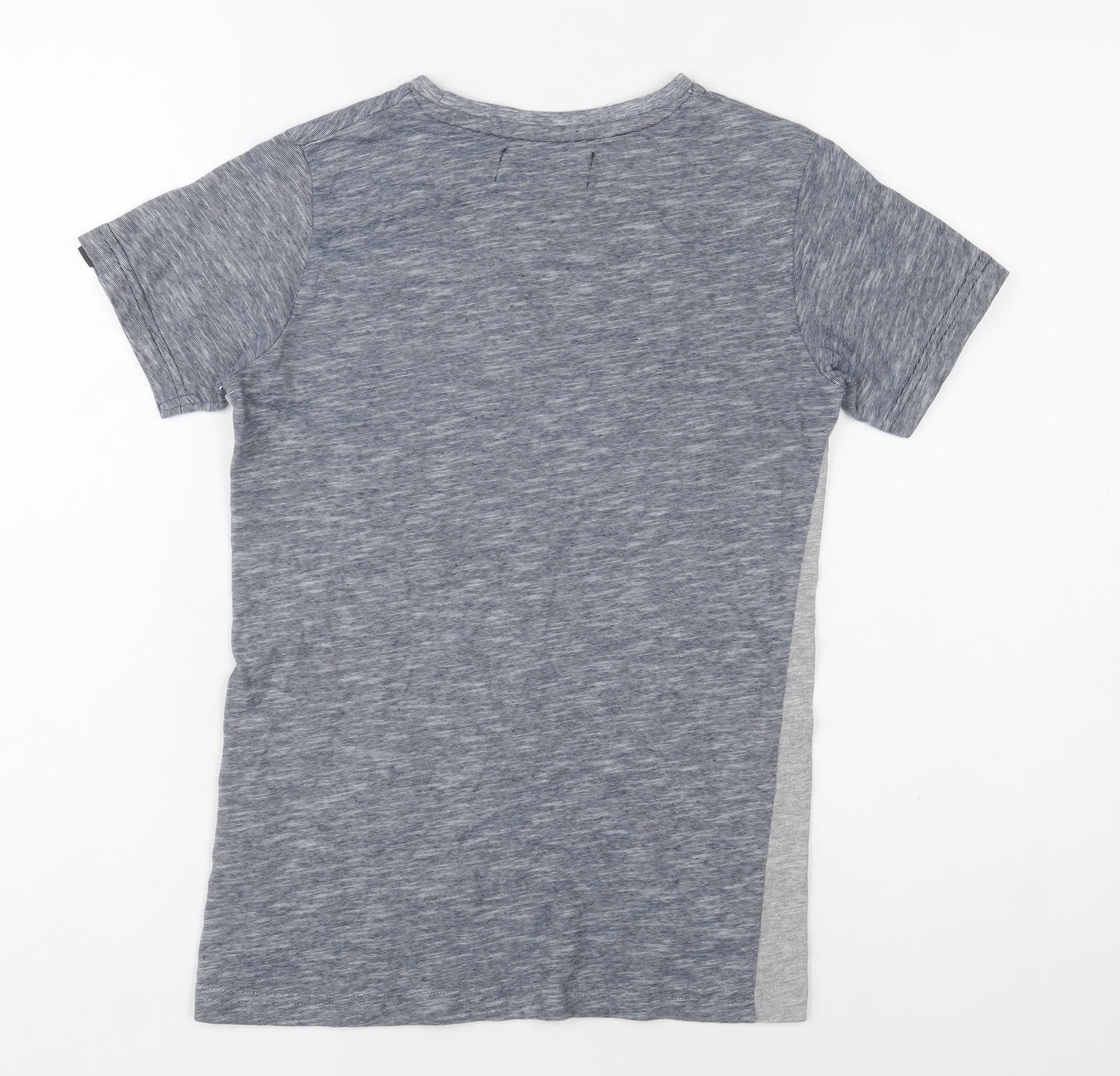 Kangol Boys Grey Colourblock Crew Neck Cotton T-Shirt Size 9-10 Years