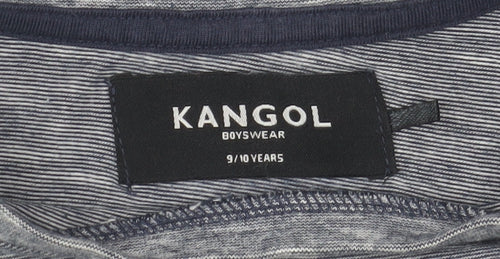 Kangol Boys Grey Colourblock Crew Neck Cotton T-Shirt Size 9-10 Years