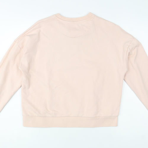 Lyle & Scott Women's Beige Cotton Logo Pullover Sweatshirt Size M