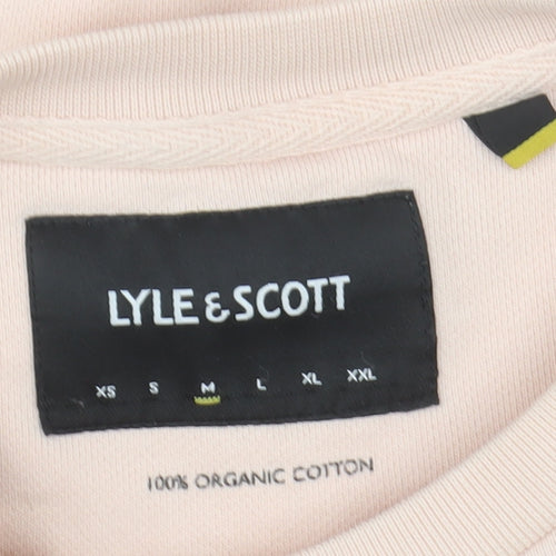 Lyle & Scott Women's Beige Cotton Logo Pullover Sweatshirt Size M